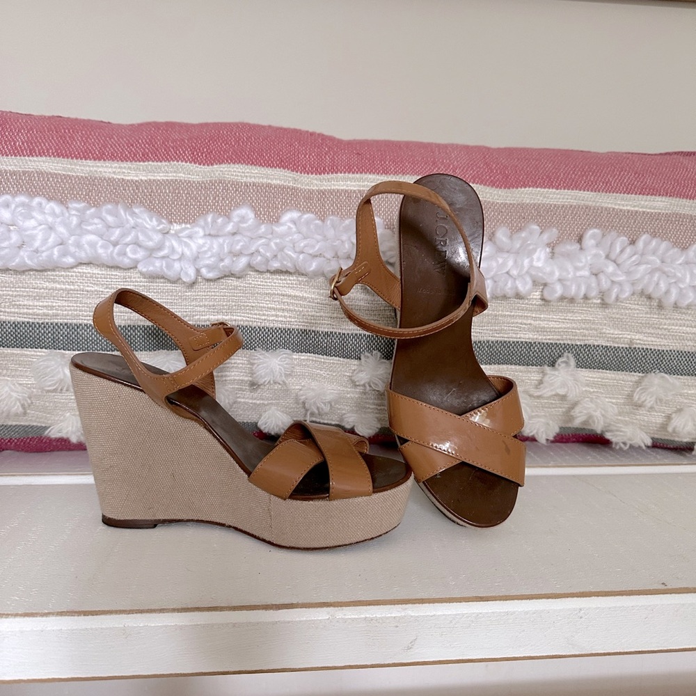 J. Crew Sz 6 Patent Leather Wedges